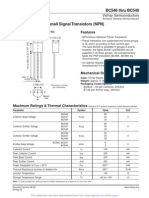 Vishay BC546-BC548 NPN Transistors Guide