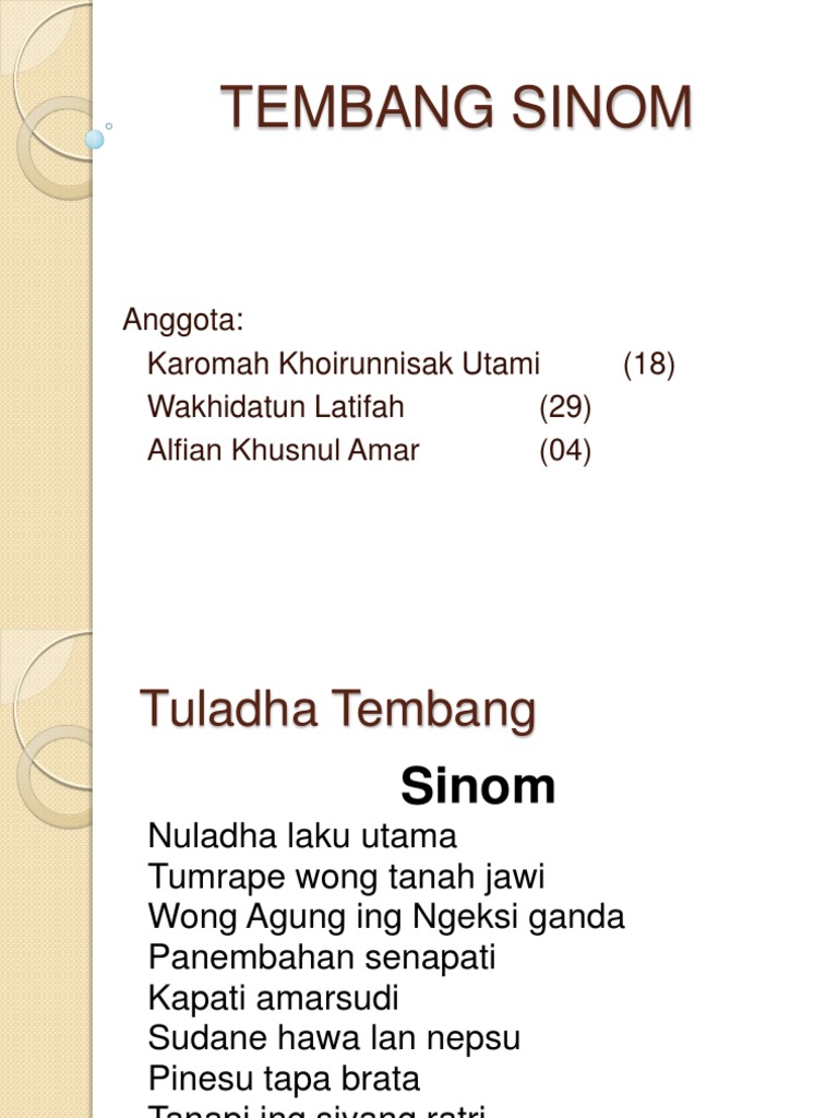 Tembang Sinom | PDF