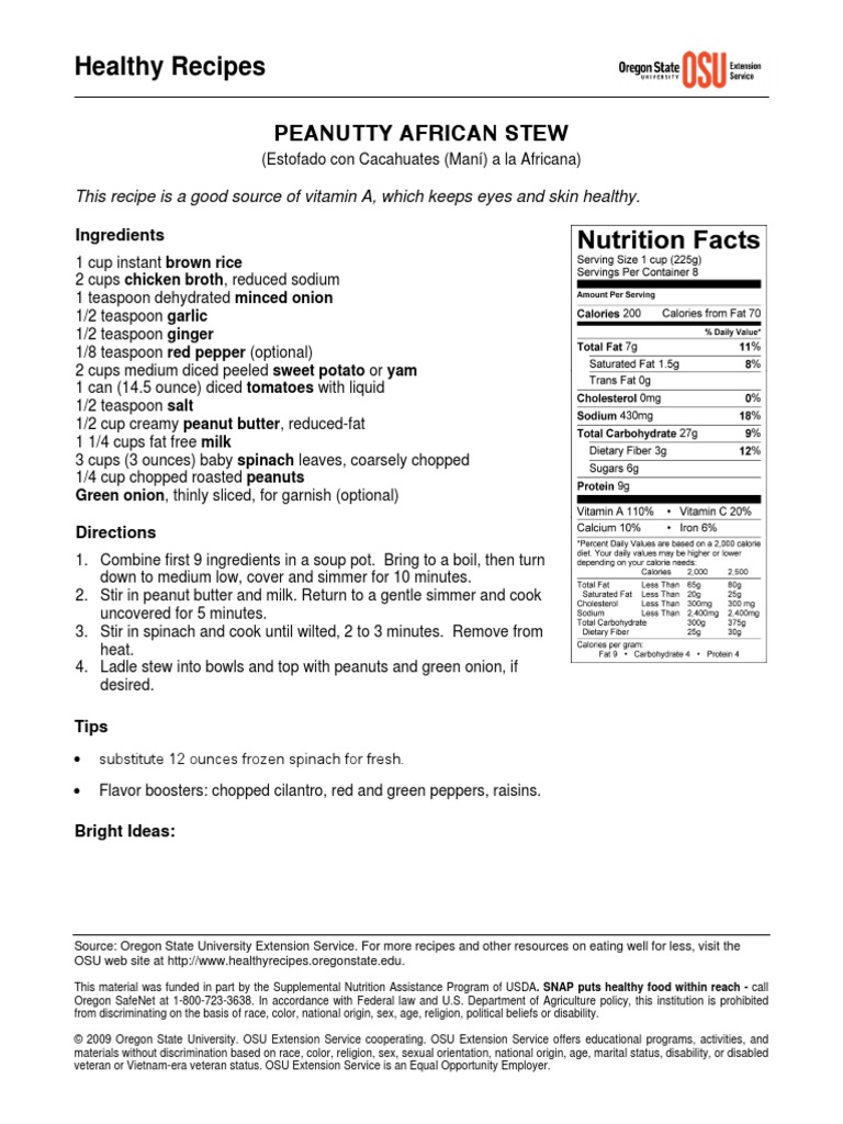 Peanutty African Stew | PDF
