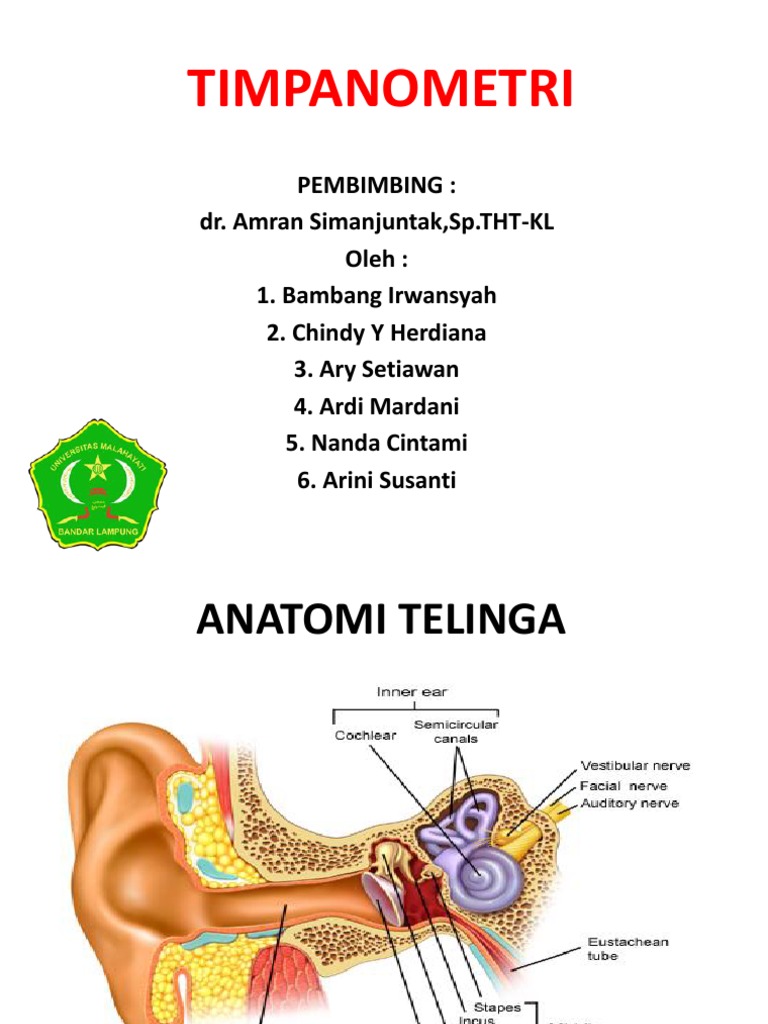 Slide Timpanometri | PDF | Kajian Bahasa Asing | Sains & Matematika