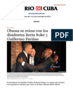 Boletín de DIARIO DE CUBA - Del 7 Al 13 de Noviembre de 2013.