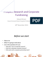 Prospect Research and Corporate Fundraising - RiF Presentation 