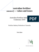 Australian Fertilizer Industry Value and Issues August 2010