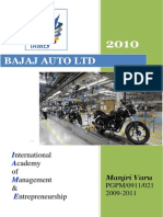 32322937 COMPANY PROFILE 2010 Bajaj Auto Limited Report