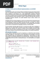 A Study of Aes and Its Efficient Implementation on eSi RISC r1.0