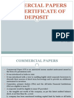 Certificate of Deposit and Commercial Paper