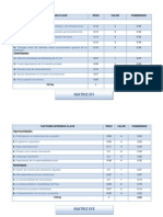 Matriz EFI y Matriz Perfil Competitivo Gym