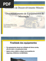 36817186 Desenvolvimento Mineiro Dimensionamento de Equipamentos de Mineracao