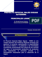 Gobierno Regional de Arequipa presenta principales logros del Proyecto Especial Majes Siguas