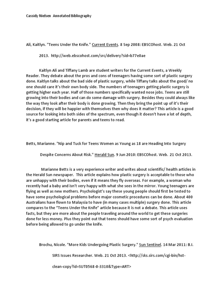 Research proposal on plastic surgery picture