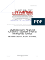 2013-10-26 Memorandum Right to Travel Vol 1