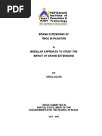 Download BRAND EXTENSIONS OF   FMCG IN PAKISTAN    A   MODULAR APPROACH TO STUDY THE   IMPACT OF BRAND EXTENSIONS       by tariquej2004 SN18608470 doc pdf