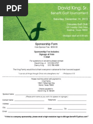 Sponsorship Form