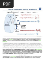 Angular Displacement, Velocity, Acceleration