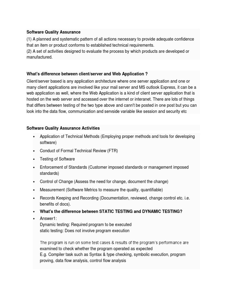 Software Testing Interview Questions | Download Free PDF | Software