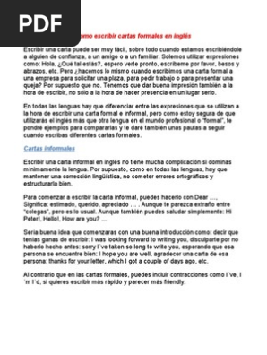 Carta De Agradecimiento En Ingles Y Español  Compartir Carta