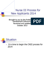 Clinical Nurse III New Applicants2013 Application Guide Power Point