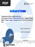 Modelo certificado de presença