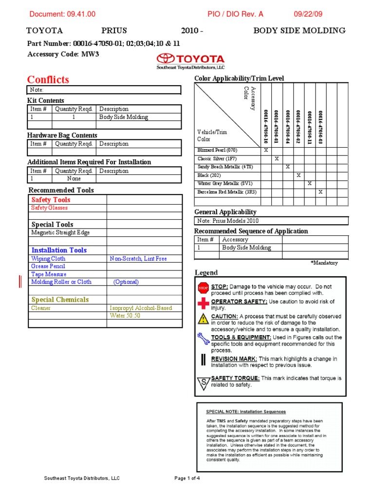 Prius Body Side Molding Installation Instructions PriusChat Shop