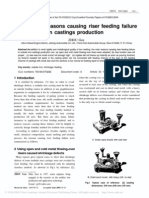 BOM Analysis of Reasons Causing Riser Feeding Failure