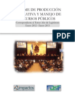 Informe de Produccion Congreso Nacional 2012-2013