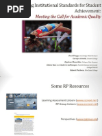 Setting Institutional Standards For Student Achievement: Meeting The Call For Academic Quality