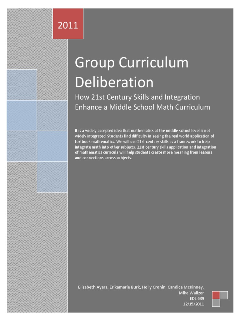 Enhance Middle School Math with 21st Century Skills | PDF | Curriculum ...