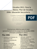 Sesión 1. Cuadro Comparativo. Plan de Estudios 2006 y 2011