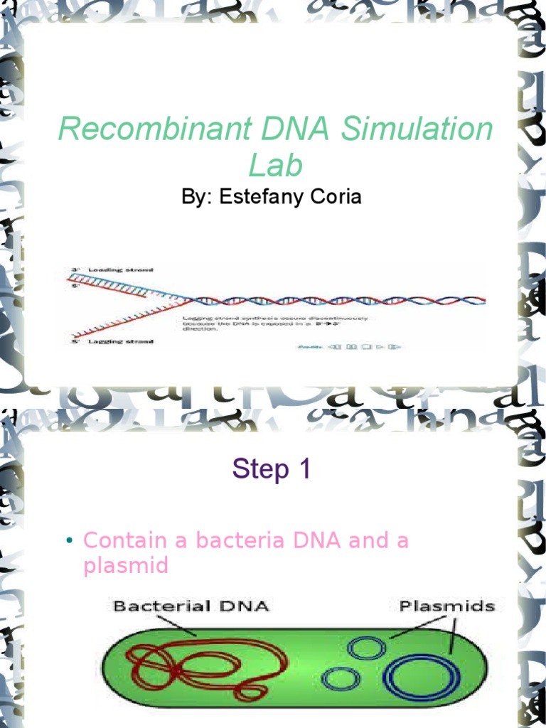 Recombinant DNA Lab Simulation Guide | PDF