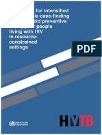 Guidelines for intensified
tuberculosis case-finding
and isoniazid preventive
therapy for people
living with HIV
in resource-
constrained
settings