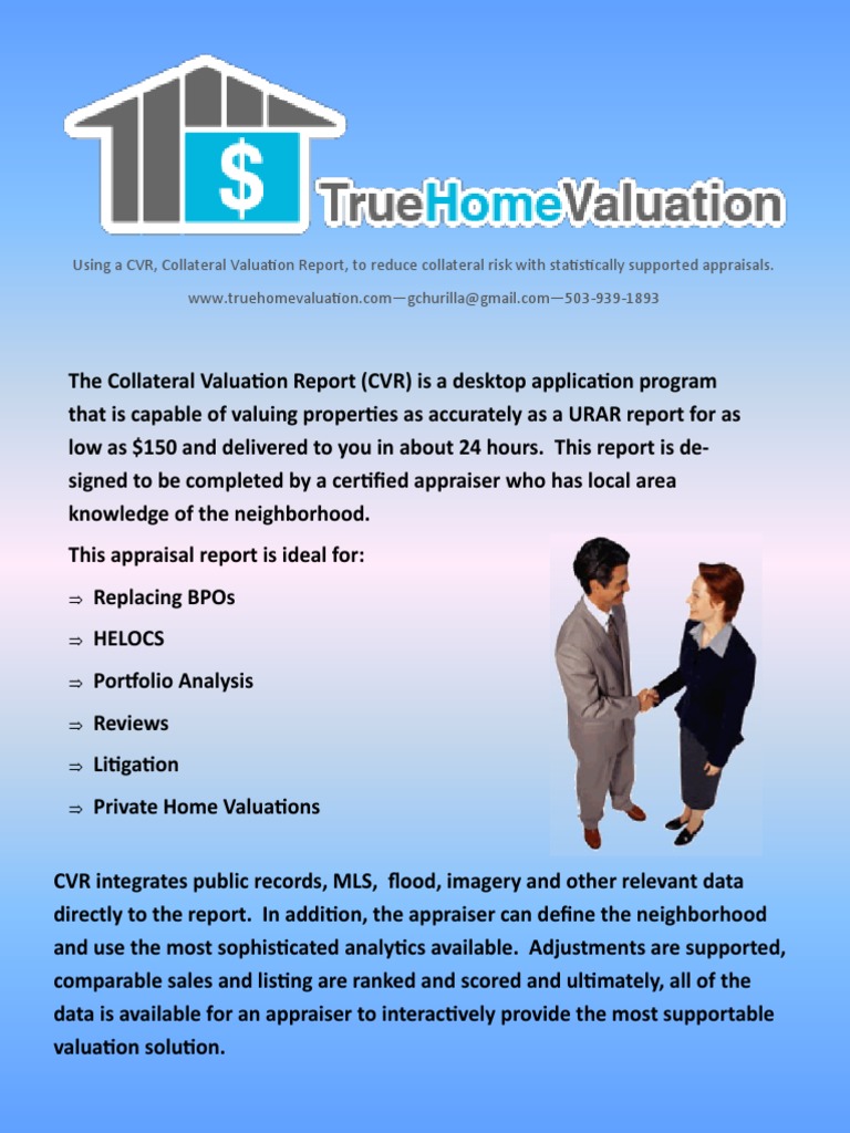 Comprehensive Collateral Valuation Report | PDF | Real Estate Appraisal ...