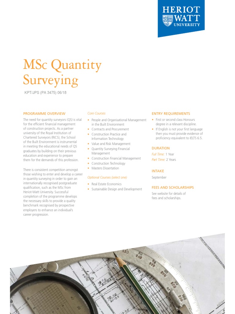 msc quantity surveying dissertation topics