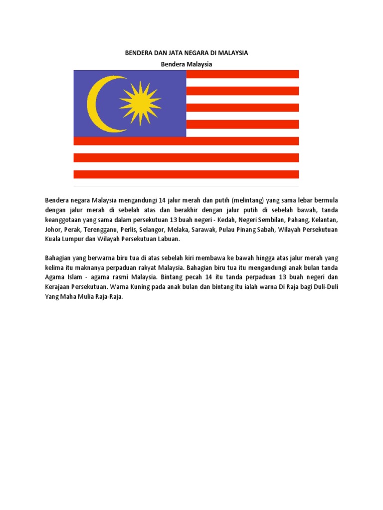 Bendera Dan Jata Negara Di Malaysia  PDF