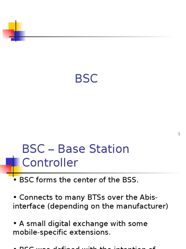 BSC Base Station Controller Radio Resource Management Data