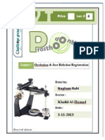 Prostho VI - Lec 6 - Occlosion & Jaw Relation Registration II