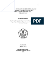 Download Analisis Pengaruh Kualitas Pelayanan Terhadap Kepuasan Konsumen Pada Apotek Kimia Farma Pekalongan by yoedhoe SN18624940 doc pdf