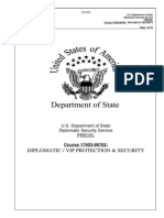 Diplomatic Security Service Protective Securty ManualUS Dept of State