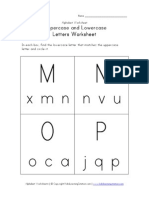 Uppercase Lowercase Worksheet Mnop