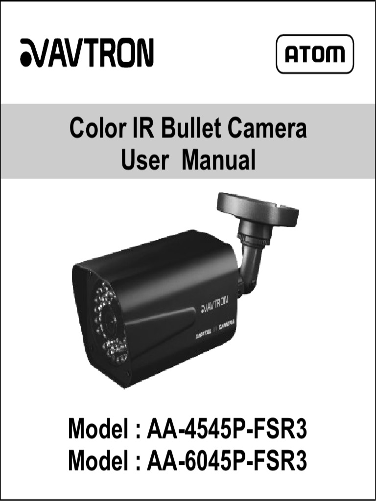 AA-4545P Color IR Camera Manual | PDF | Camera | Electromagnetic ...