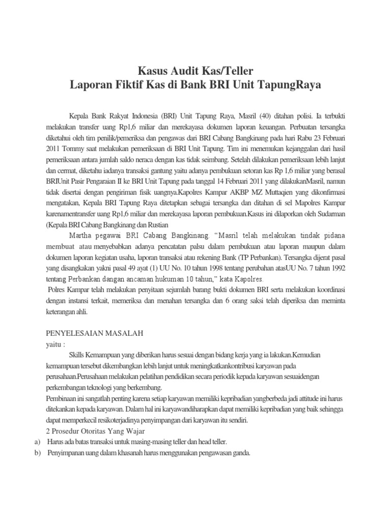 Audit dan Investigasi Kasus Mark-up di Natuna