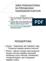 Manajemen Perkantoran Dan Perumusan Pengorganisasian Kantor