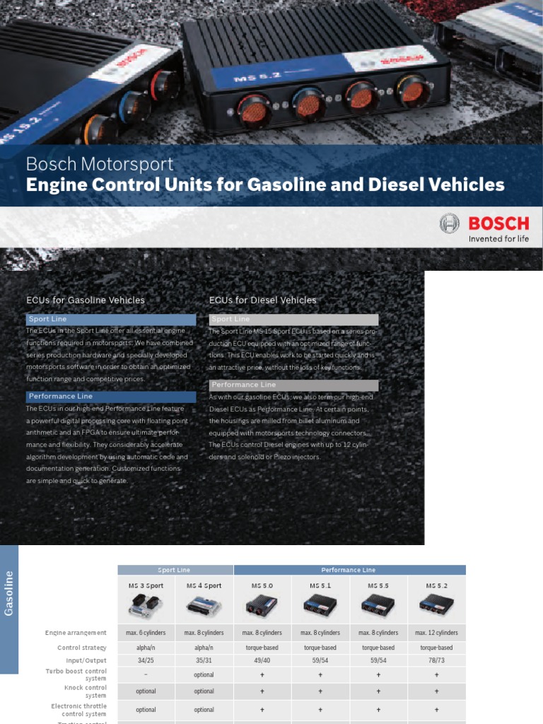 Tipos de ECU Bosch Fuel Injection Diesel Engine