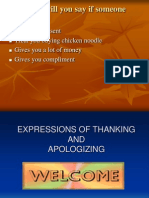 Expressions Thanking and Apologizing