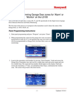 Honeywell L5100 Garage Door Zone Programming Guide