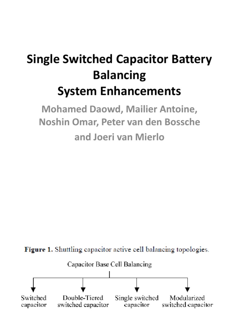 Enhancements in Switched Capacitor Battery Balancing | PDF | Capacitor ...