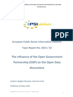 The Influence of The Open Government Partnership (OGP) On The Open Data Discussions