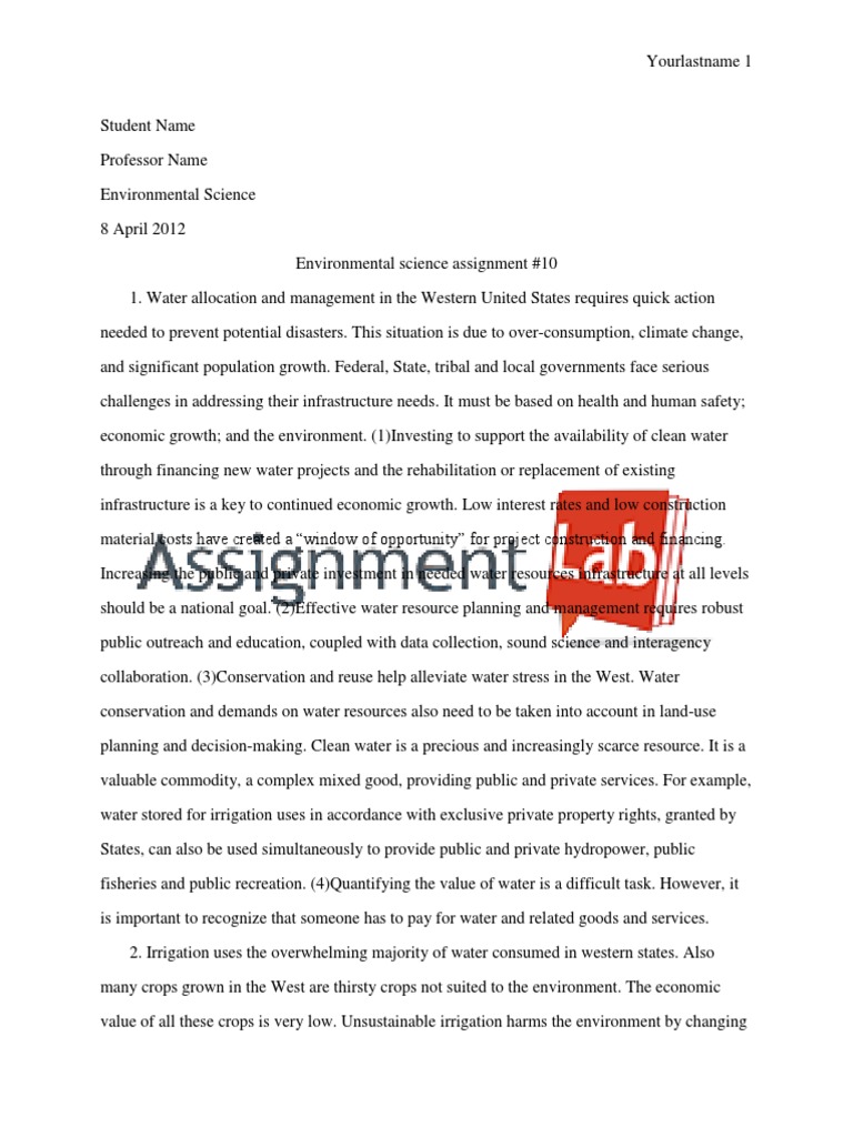 what is environmental science essay