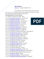 Daftar Perguruan Tinggi Se INDONESIA