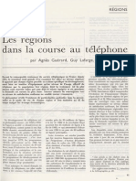 Agnès GUERARD, Guy LAFARGE, Charles PAUTRAT - Les Régions Dans La Course Au Téléphone, - Economie Et Statistique", N° 117, Décembre 1979.