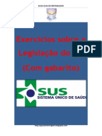 Exercícios sobre a Legislação do SUS